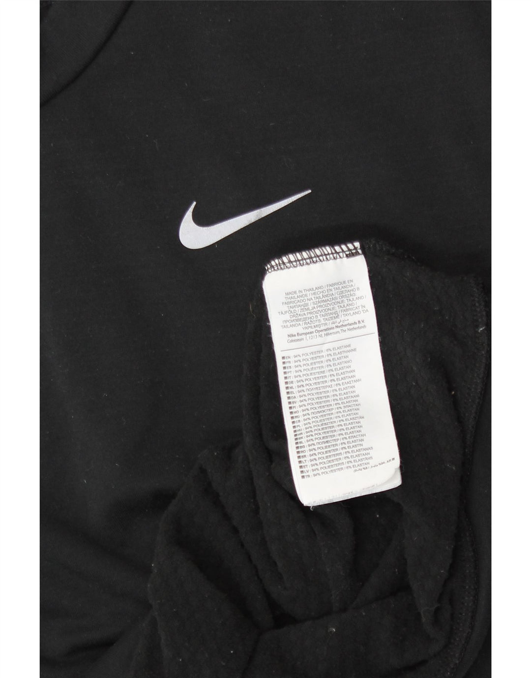 Nike Womens Crop Sweatshirt Jumper UK 12 Moyen Noir Polyester Sports