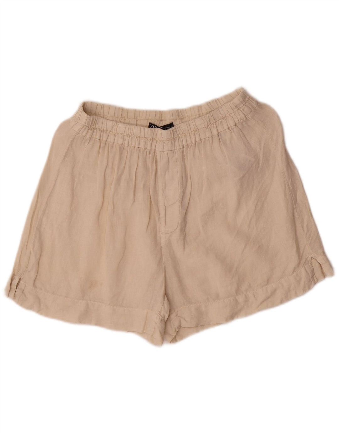 Zara Short décontracté pour femme Medium W28 Lin blanc cassé