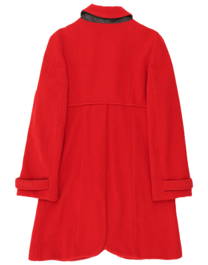 Miss Sixty Manteau Femme UK 14 Grande Laine Rouge