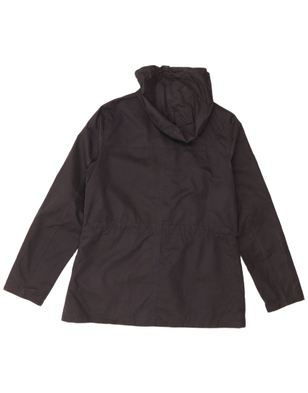 Fat Face Veste de pluie à capuche pour femme UK 12 Bleu marine moyen Polyester