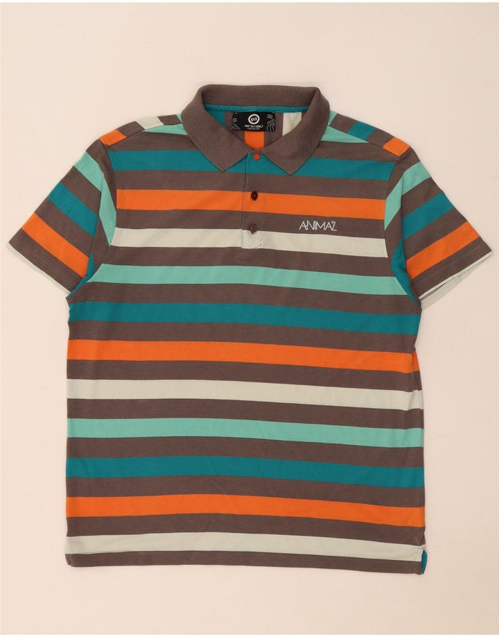 Polo Homme Animal Grand Rayé Multicolore Polyester
