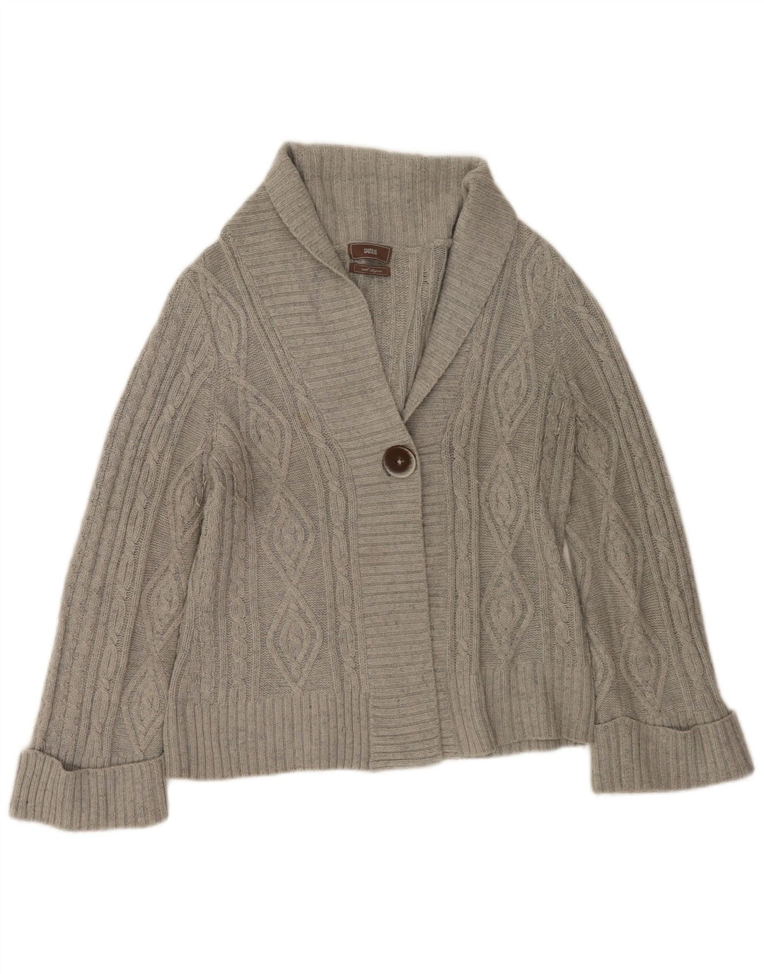 Marks & Spencer Pull Cardigan Femme UK 14 Grand Acrylique Gris