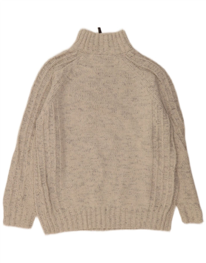 Marks & Spencer Pull col zippé pour homme en acrylique moucheté blanc moyen