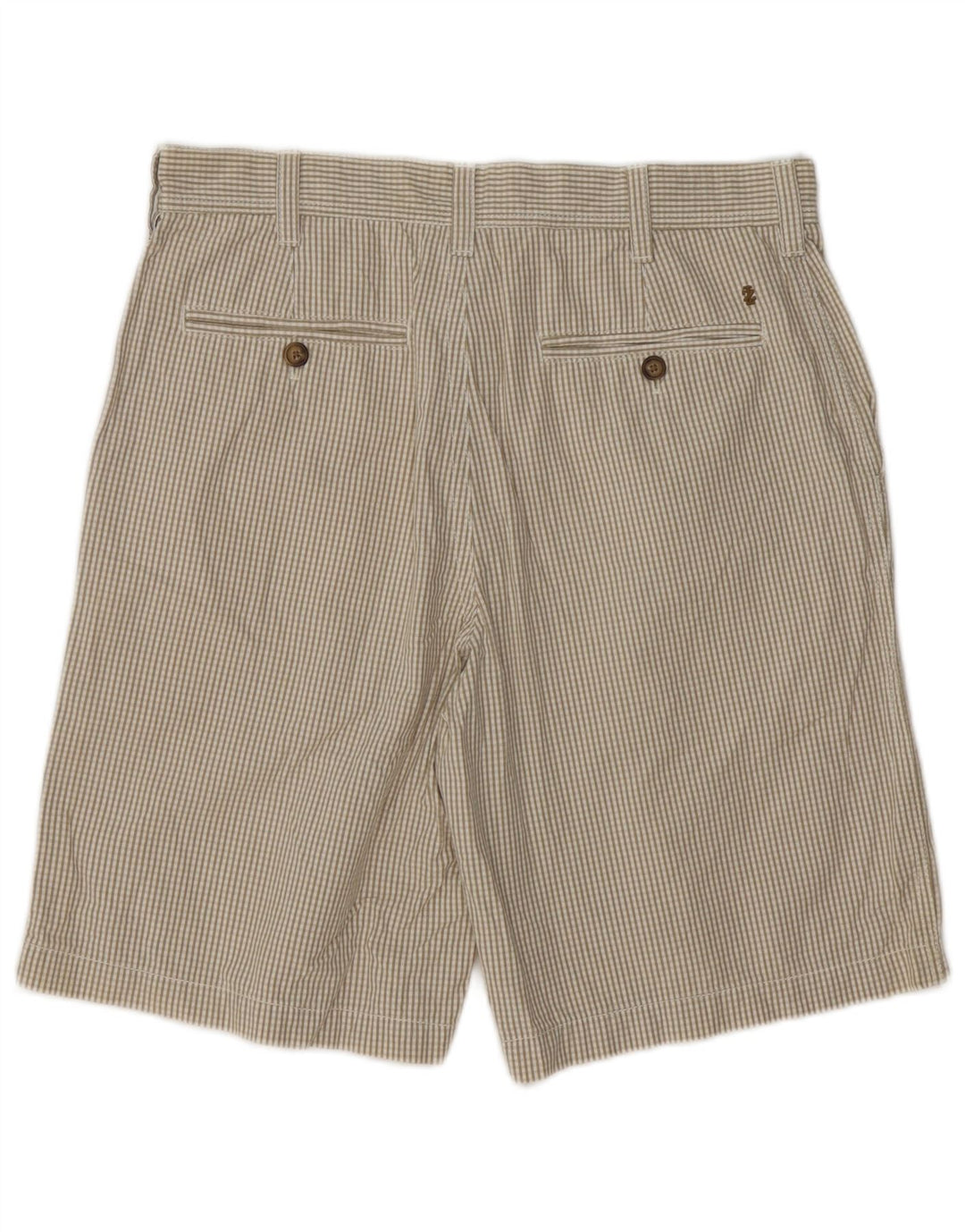 IZOD Short Chino Homme W32 Coton Vichy Beige Moyen