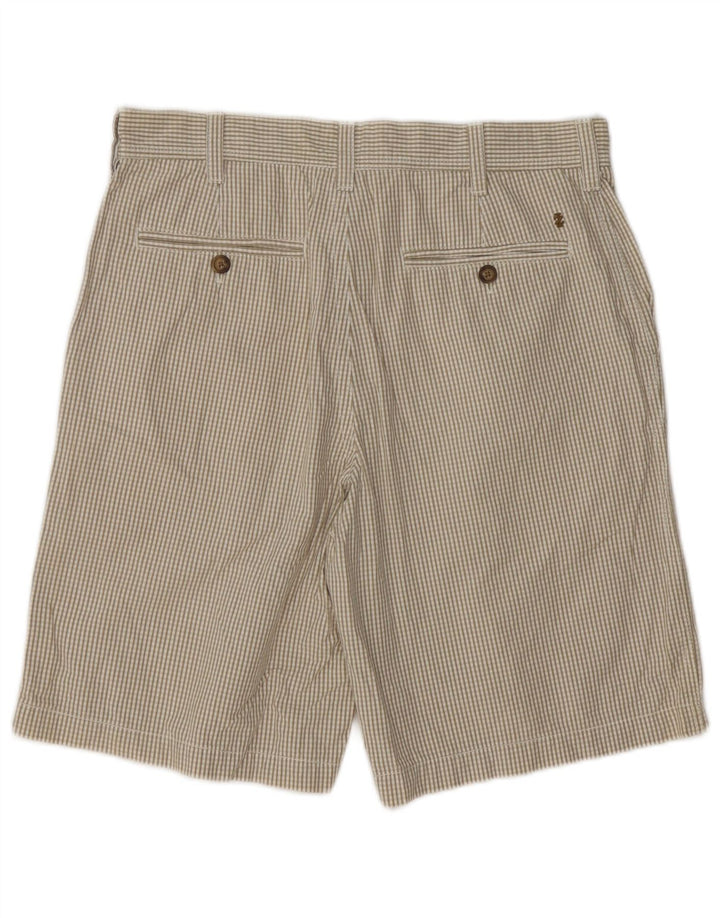IZOD Short Chino Homme W32 Coton Vichy Beige Moyen