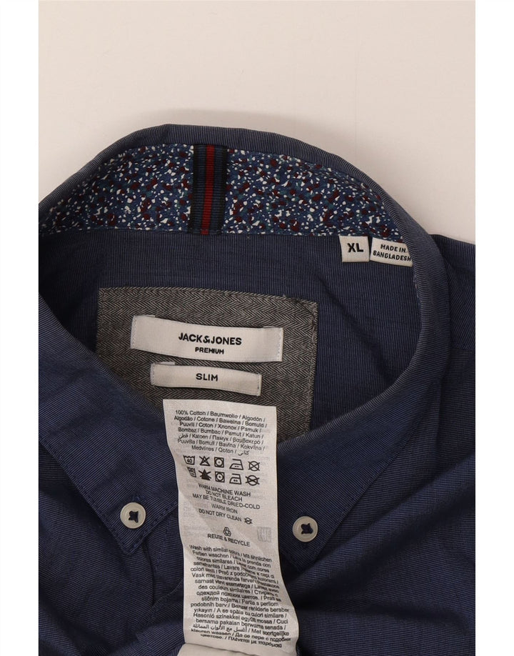 Jack & Jones Chemise Slim XL Bleu Coton Homme