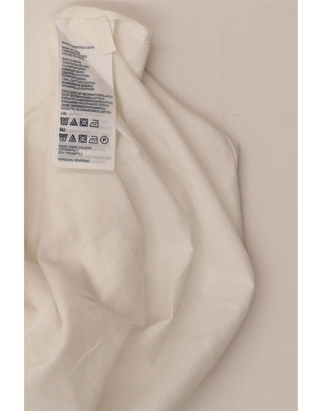 Tommy Hilfiger Robe d'été pour femme UK 8 Petit coton à carreaux blancs