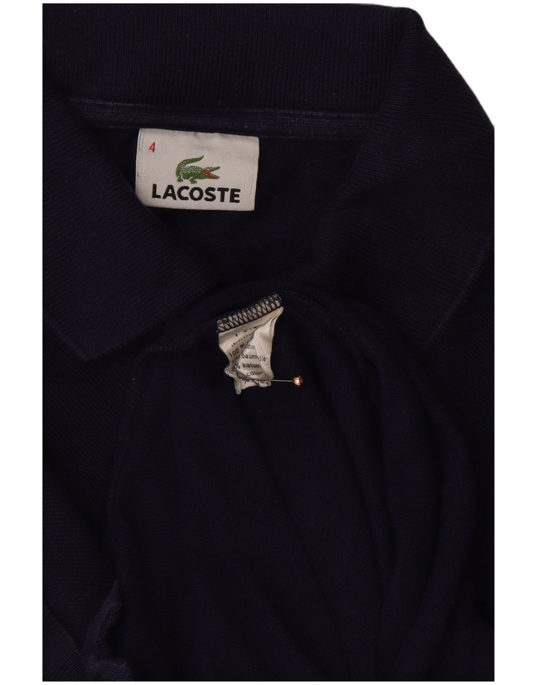LACOSTE Polo Homme Taille 4 Moyen Bleu Marine Coton