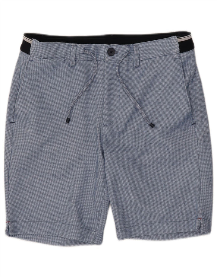 Zara Short Chino Homme Petit W30 Bleu Polyester