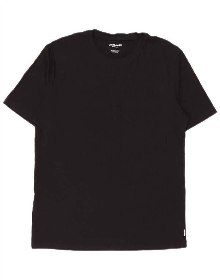 Jack & Jones T-Shirt Homme Haut Large Noir Coton