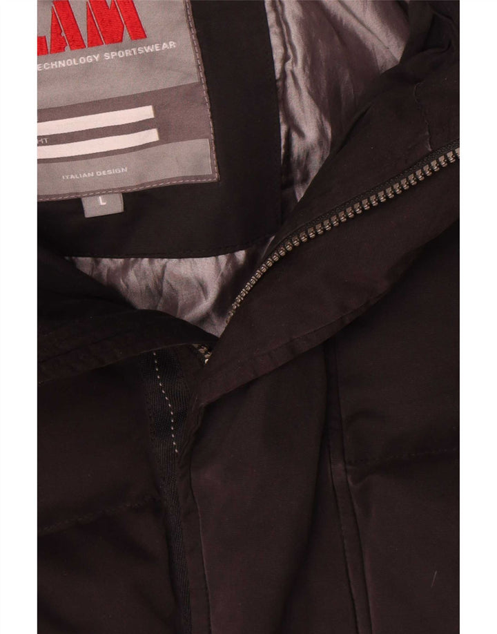 Slam Veste matelassée à capuche pour homme UK 40 Large Noir Coton
