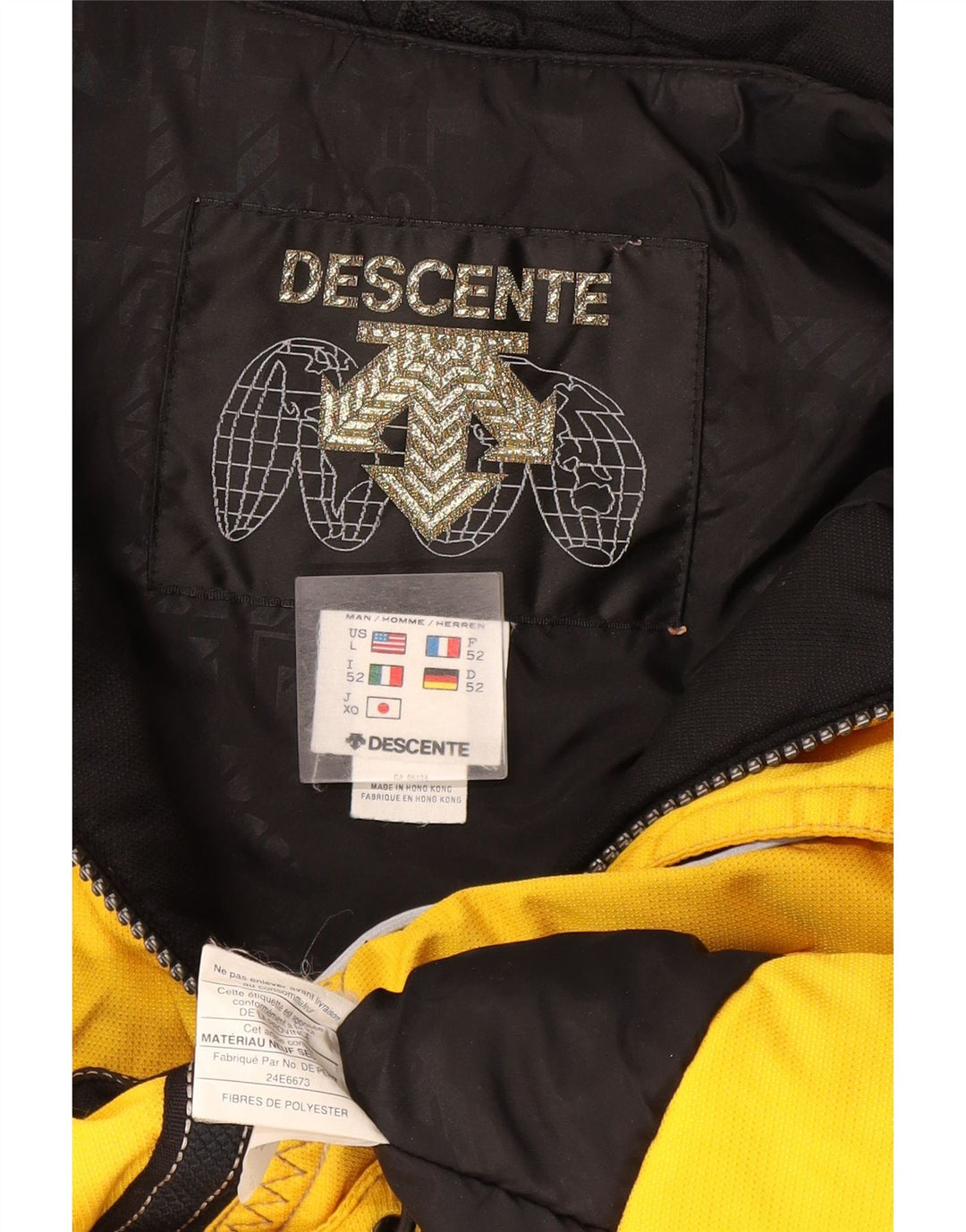 Descente Veste de Ski Homme IT 52 Large Jaune Colorblock Polyester