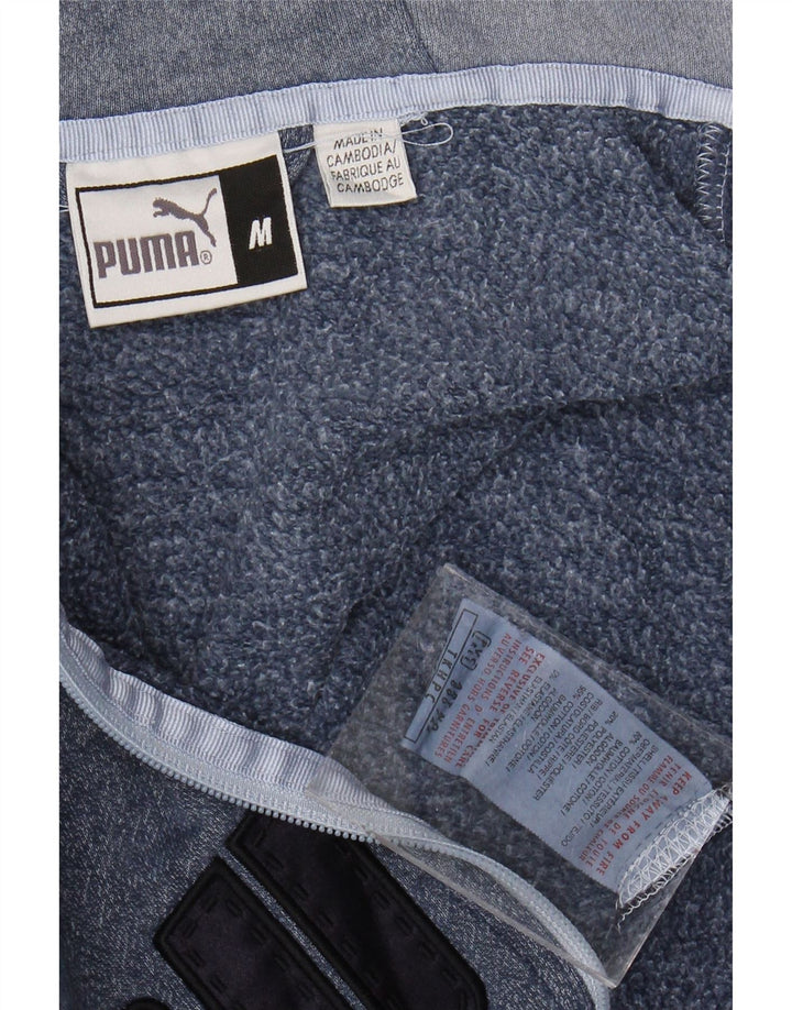 PUMA Sweat à Capuche Graphique Zippé Homme Bleu Moyen Coton Colorblock