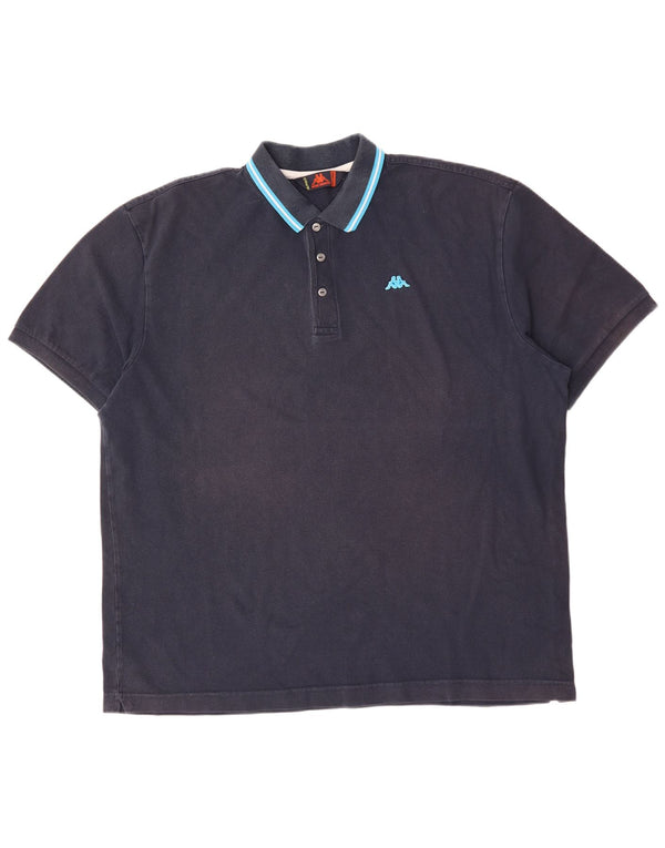 KAPPA Polo Homme 2XL Bleu Marine Coton