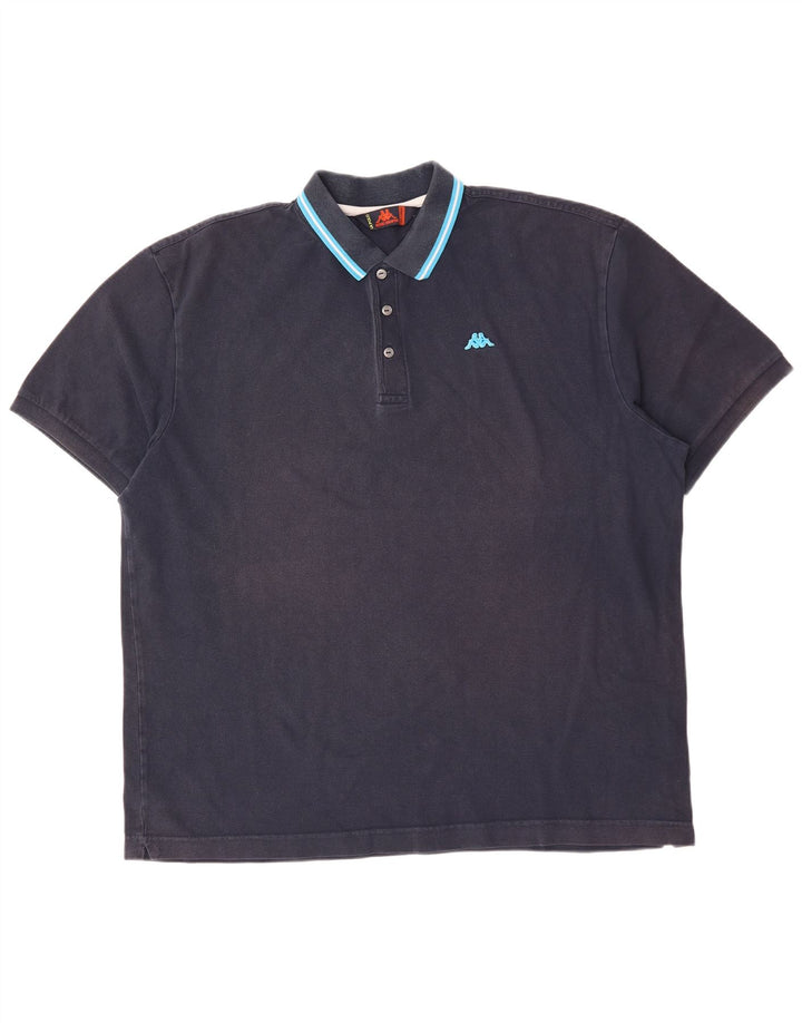 KAPPA Polo Homme 2XL Bleu Marine Coton