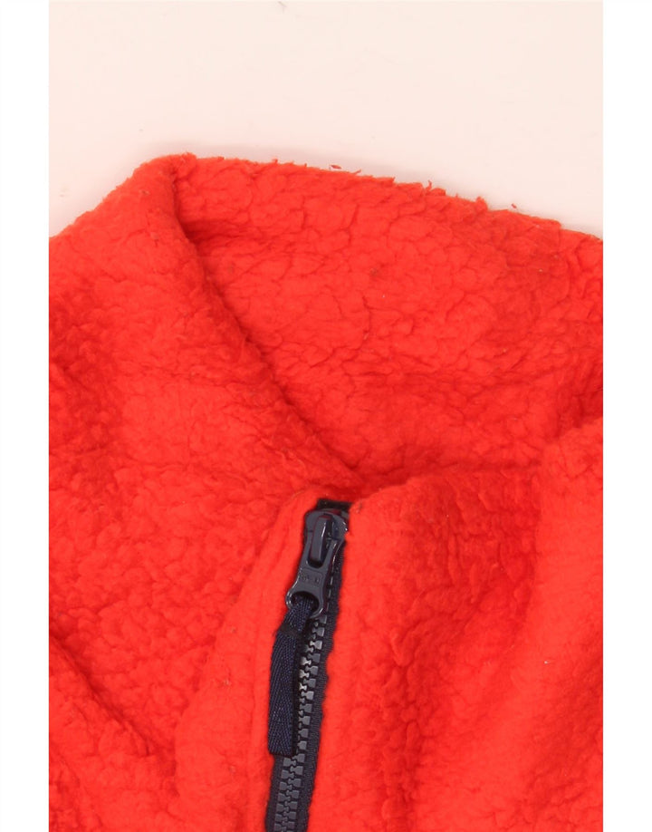 J. CREW Pull polaire à col zippé pour femme UK 14 Orange moyen Polyester