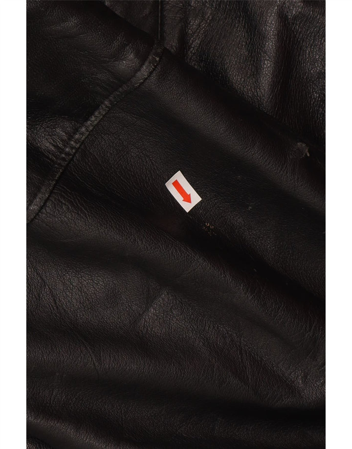 veste en cuir homme vintage IT 50 Grand Noir