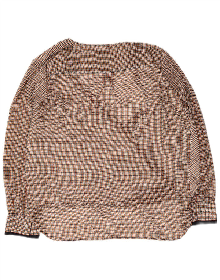 DKNY Chemisier à manches longues pour femme UK 46 Grand pied-de-poule multicolore