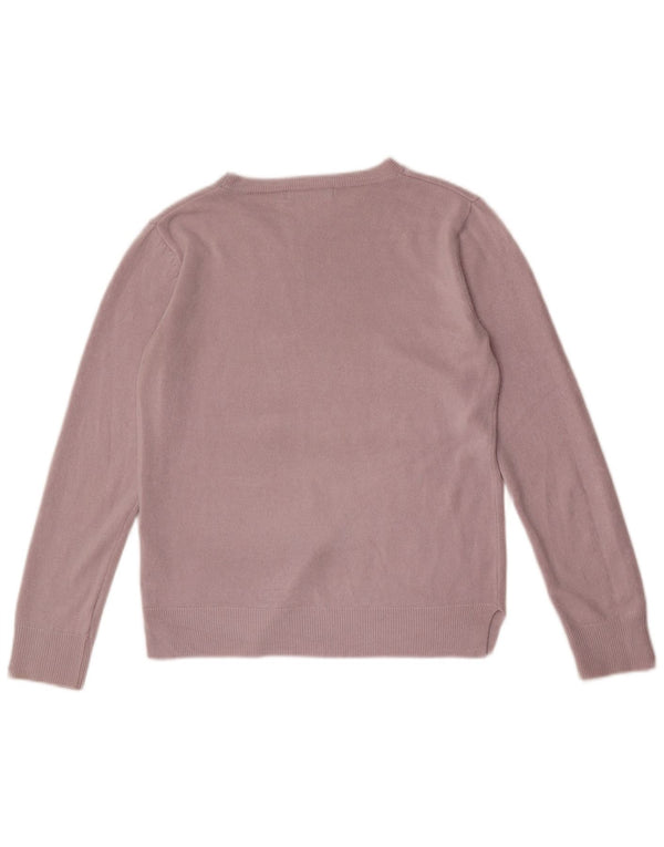 Marks & Spencer Pull ras du cou pour femme UK 10 Petit acrylique rose