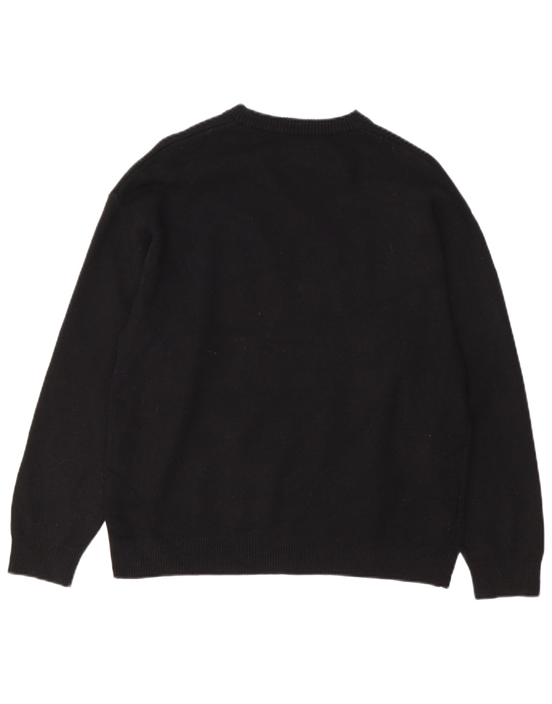 Zara Pull ras du cou pour femme UK 14 Medium Noir Viscose