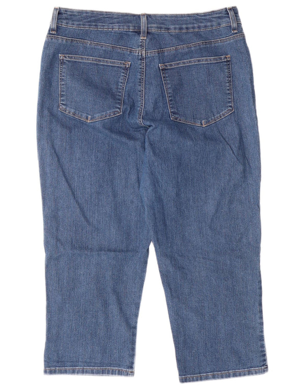 LEE Jean Capri Coupe Classique pour Femme US 16 2XL W34 L22 Bleu Coton