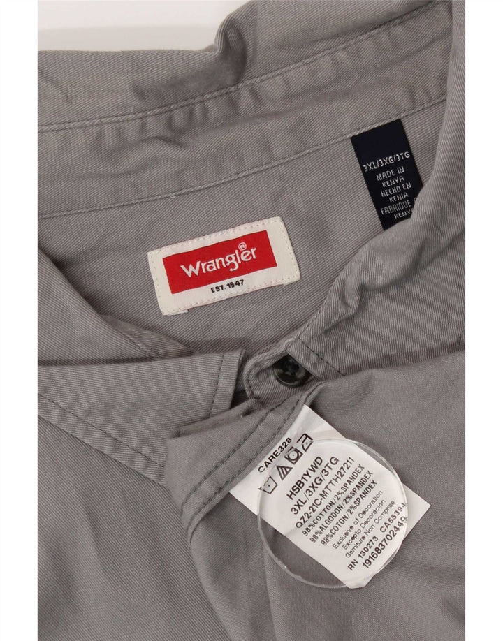 Wrangler Chemise à manches courtes pour homme 3XL Gris Coton
