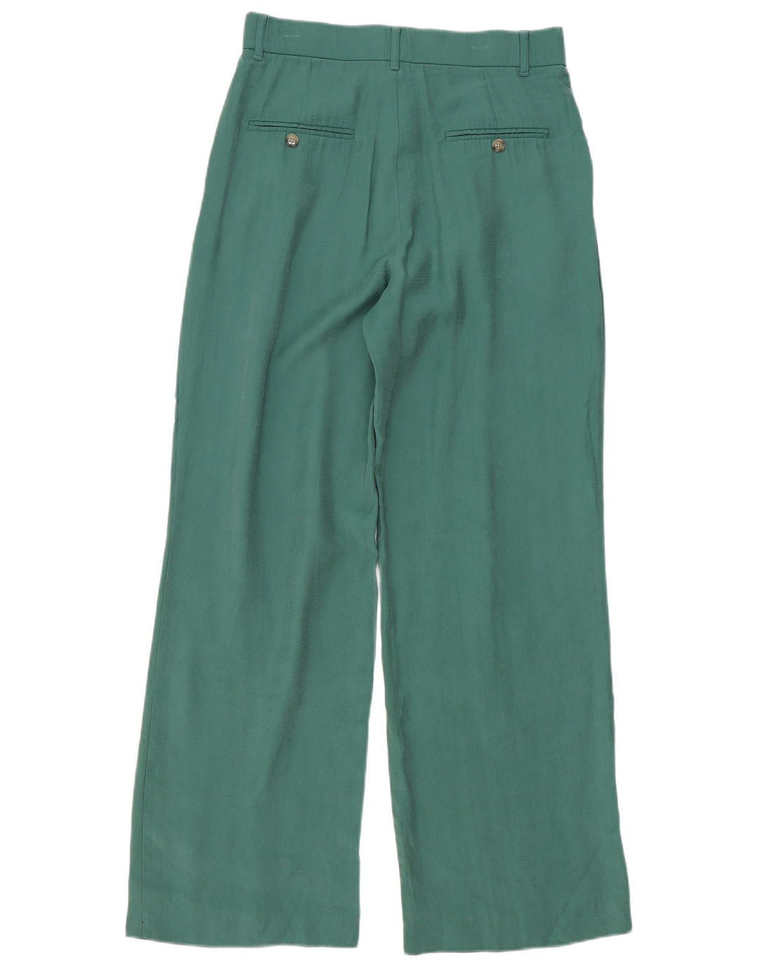 Zara Pantalon Chino Pegged Femme Moyen W28 L32 Vert Modal