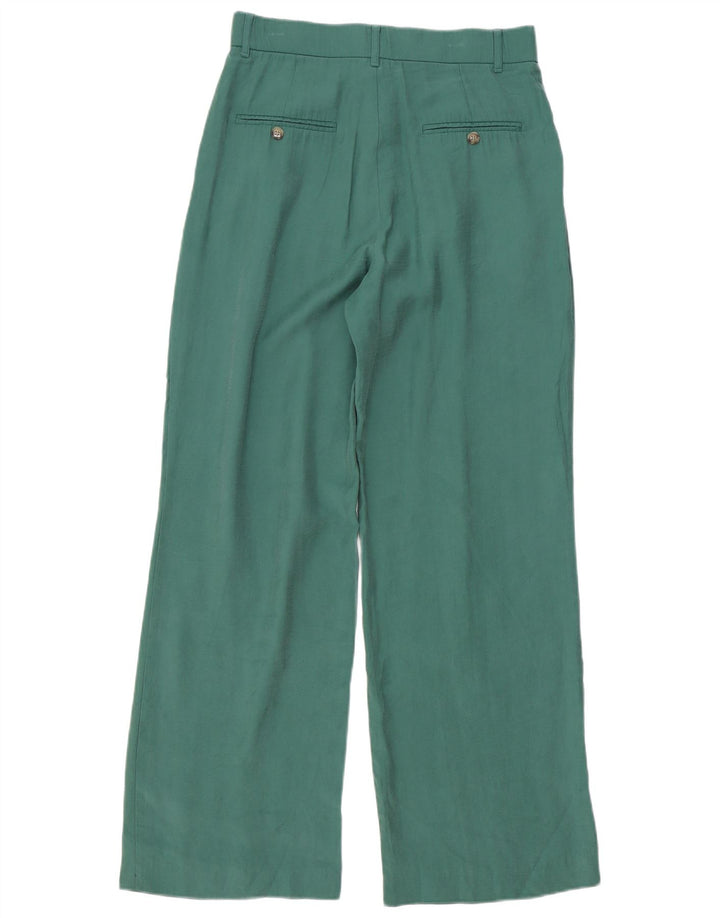 Zara Pantalon Chino Pegged Femme Moyen W28 L32 Vert Modal