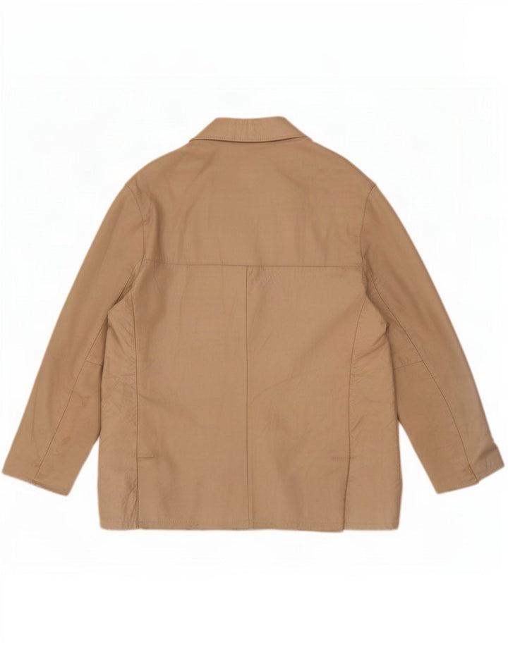 Equipe Veste en cuir coupe ample pour femme IT 42 Beige moyen