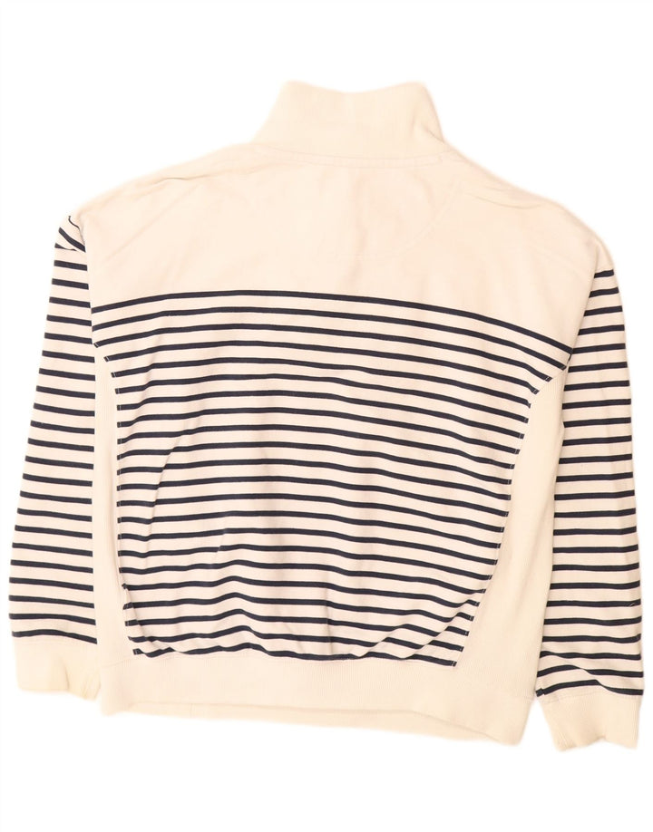 Fat Face Sweat-shirt pour femme en coton rayé blanc cassé Taille 44