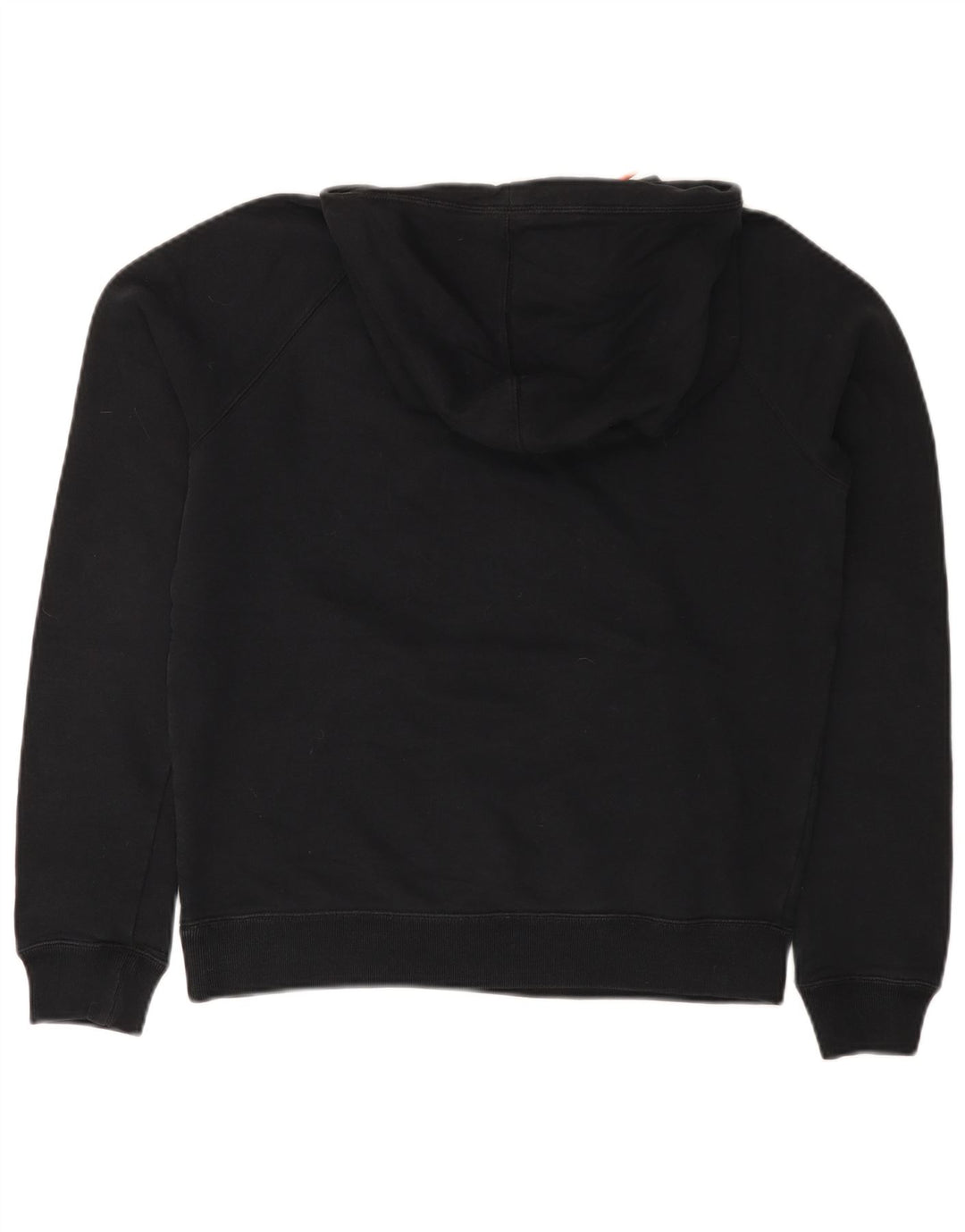 NIKE Pull à capuche graphique pour femme UK 14 en coton noir moyen