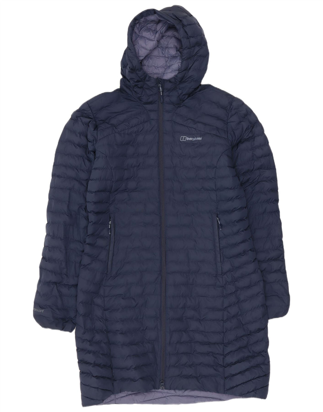 Berghaus Manteau rembourré à capuche pour femme UK 14 Large Bleu marine