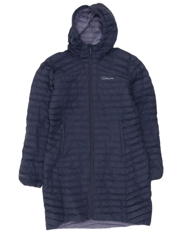 Berghaus Manteau rembourré à capuche pour femme UK 14 Large Bleu marine