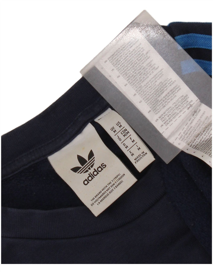 Adidas Sweat-Shirt Homme Bleu Marine Moyen Coton