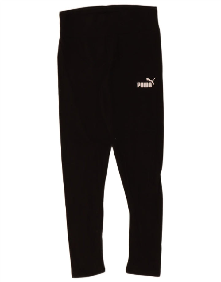 PUMA Womens Graphic Leggings UK 12 Medium  Black