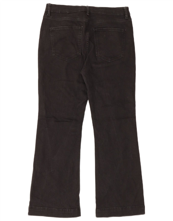 Marks & Spencer Jean évasé pour femme UK 14 Large W32 L27 Coton noir