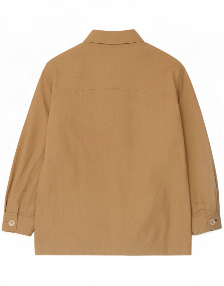 Zara Veste Bomber Oversize Femme UK 6 XS Beige Viscose