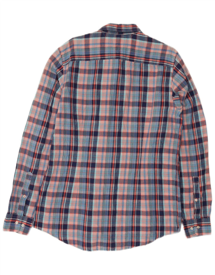 Tommy Hilfiger Chemise Homme XL Bleu Carreaux Lin