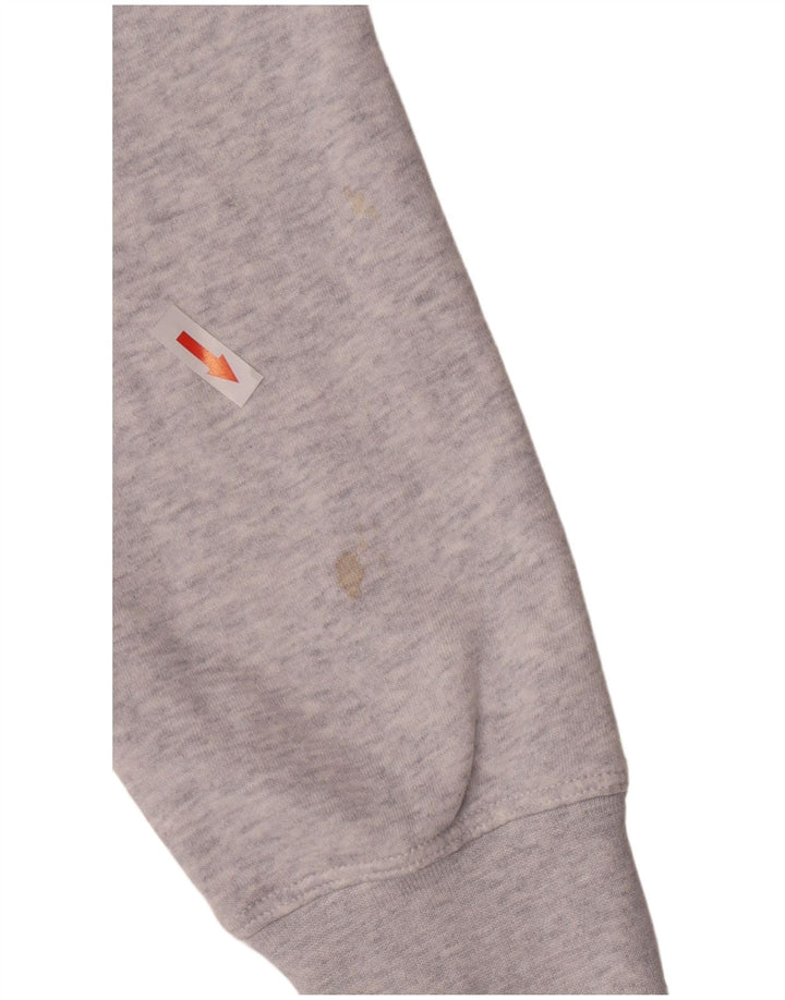 Nike Womens Crop Graphic Sweatshirt Jumper UK 10 Petit Gris Moucheté