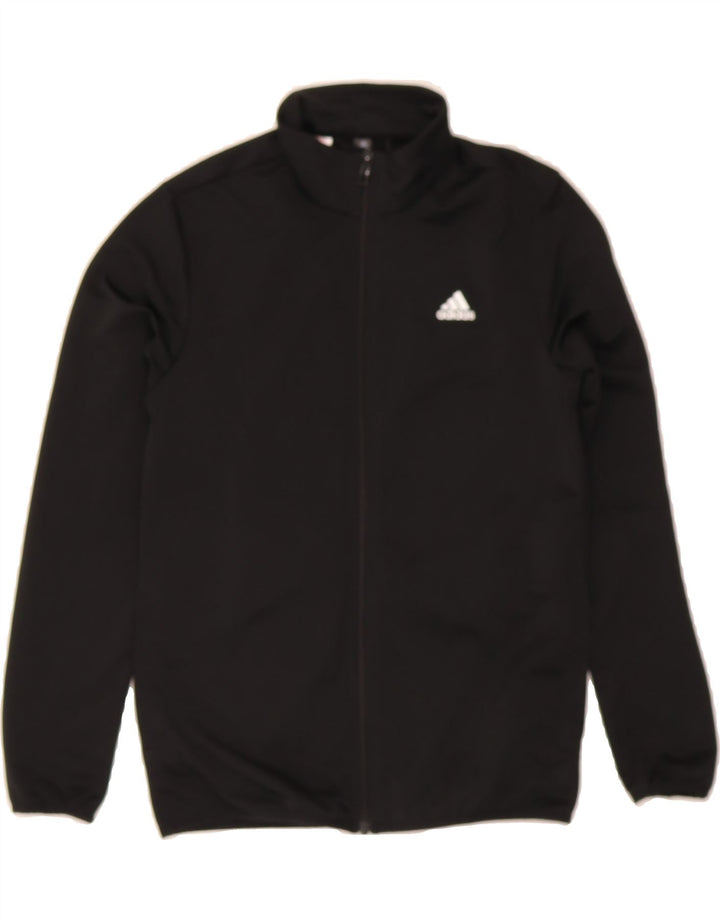 ADIDAS Boys Graphic Tracksuit Top Jacket 11-12 Years Black Polyester Vintage Adidas and Second-Hand Adidas from Messina Hembry 