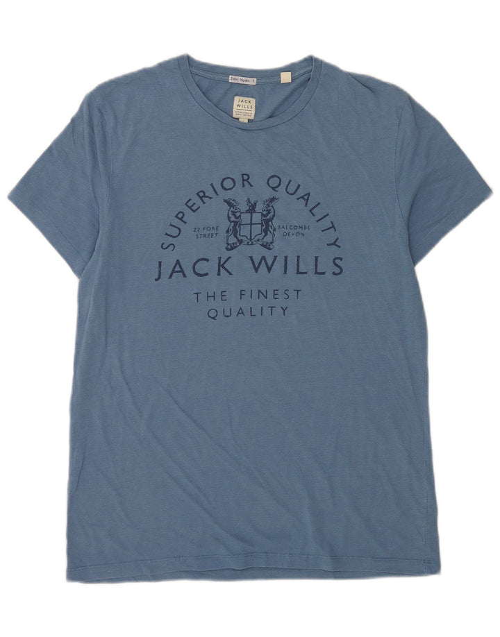 Jack Wills T-shirt graphique pour homme en coton bleu petit