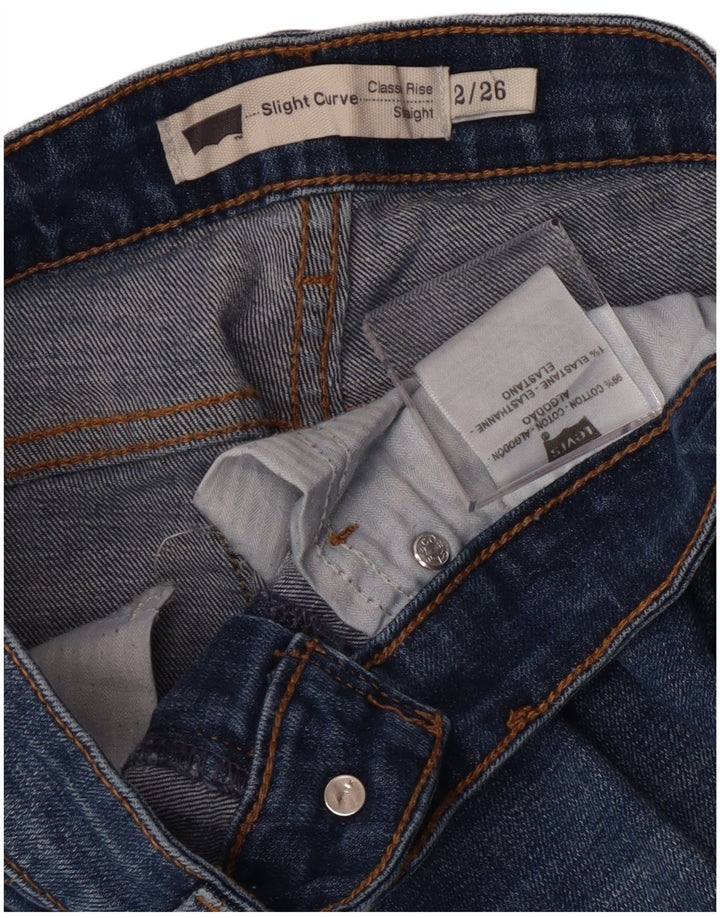 Levi's Jean droit légèrement courbé pour femme US 2 Small W26 L29 Bleu classique