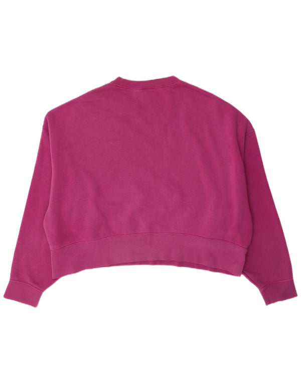 Nike Sweat-shirt court surdimensionné pour femme UK 10 Petit coton rose