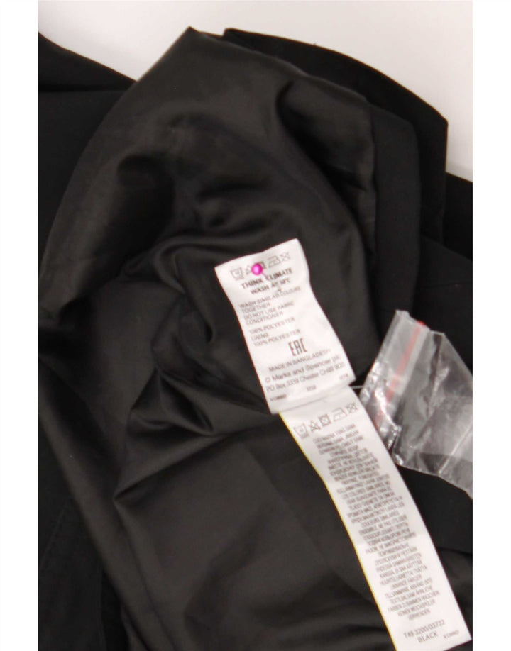 Marks & Spencer Trench Femme UK 22 3XL Noir Polyester