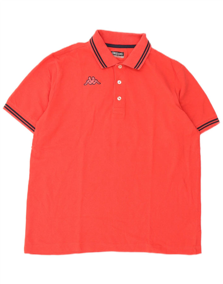 Kappa Polo Homme Large Orange Coton