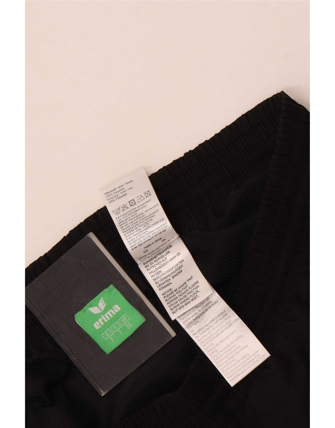 Erima Short de sport pour homme Large Noir Colorblock Polyester