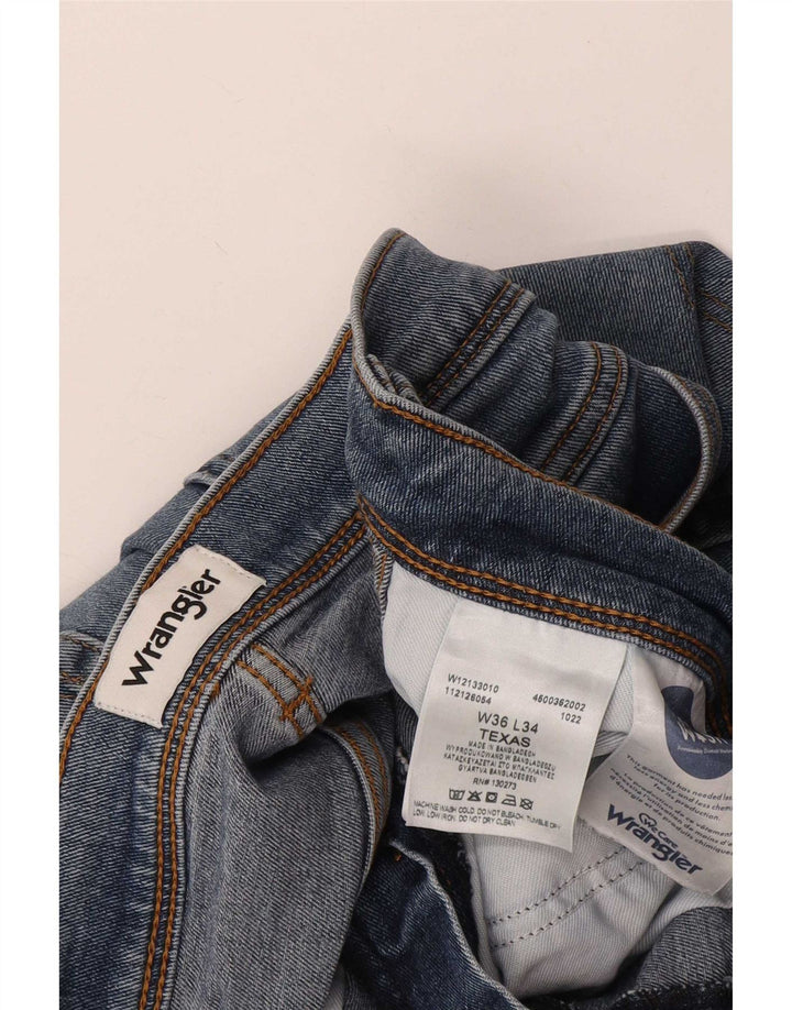 Wrangler Jean Droit Texas Homme W36 L34 Bleu Coton
