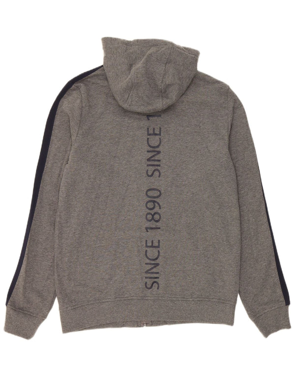 US Polo Assn Pull à capuche zippé graphique pour homme Petit gris moucheté