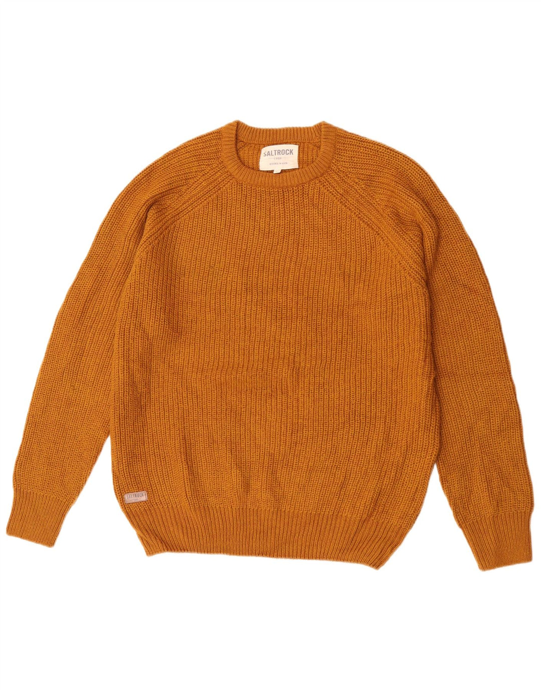 Saltrock Pull à col rond pour homme en acrylique jaune Large