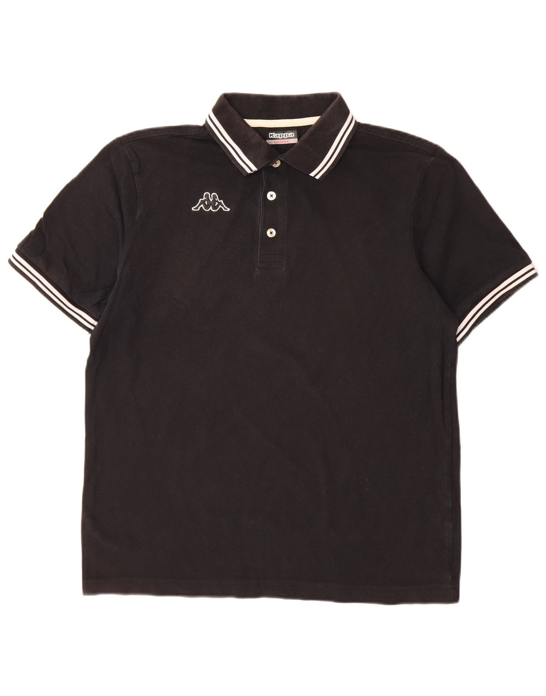 Kappa Polo Homme Large Noir Rayé
